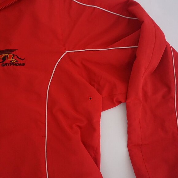 Vintage Russell Athletic Red White Zip Up Windbreaker Nylon Jacket Size Large - Picture 5 of 11